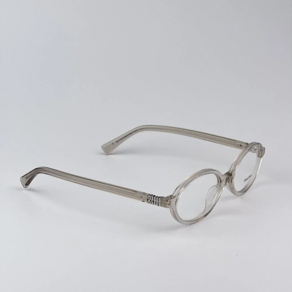 Miu Miu MU01XV 12U1O1 BRAND NEW Eyeglasses  Hemp Trasparent Oval Unisex - Picture 6 of 10
